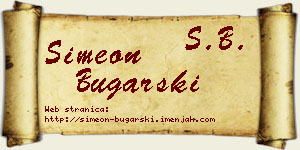 Simeon Bugarski vizit kartica